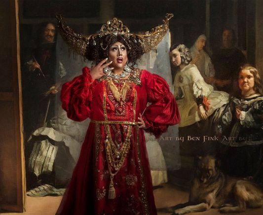 Empress 43 of the Imperial Dove Court de Fresno, Isis De Luna. Art By Ben Fink, For the Book project, "Noble Deeds" The Opulent Isis De Luna