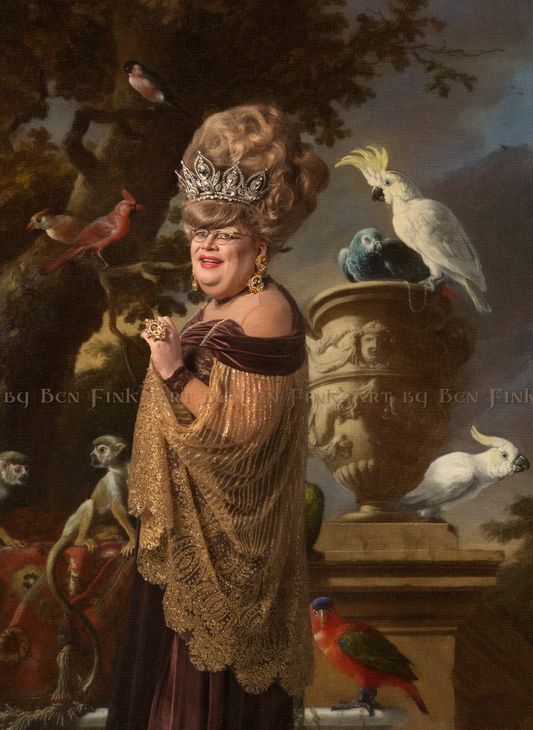 “The Empress of Laughter, Love, & Light, Empress IV of Washington, DC”" Art by Ben Fink. The Eccentric, Empress Muffy