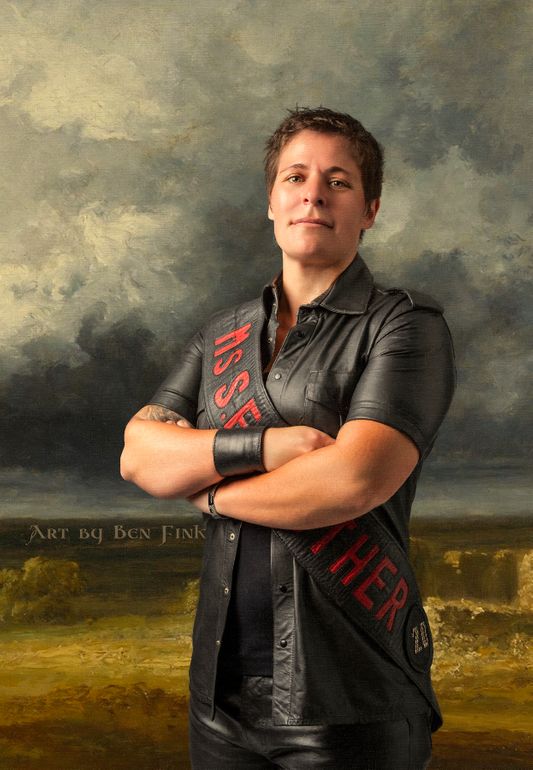 Ms. San Francisco Leather 2020, Caity Lynch, Art By Ben Fink, for the project Noble Deeds" Caity Lynch 2022