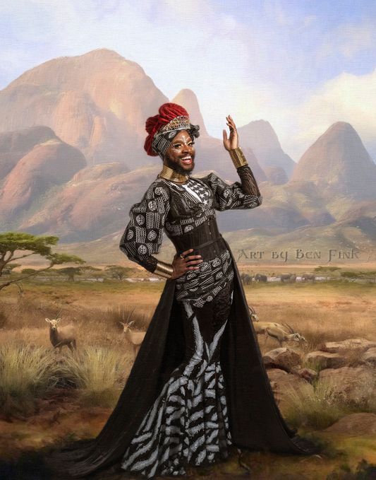 Part of the Imperial Court De San Diego Amber St. James is a lifetime title holder as an imperial crowned princex  is the Ebony diamond phoniex crown princex  They also were the FIRST ever San Diego MX. Pride in 2019 and the FIRST ever MX. International Pride  and are still the current reigning MX. International Pride through the International Imperial Court System. art by Ben Fink Amber St. James