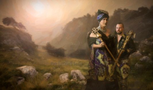 HIM The Viking Rage Rose Emperor XLIII, Chance de Valmont. and JenuWine Rose Empress LXI JenuWine Surreal Beauté,  Art by Ben Fink JenuWine Surreal Beauté  and Chance de Valmont