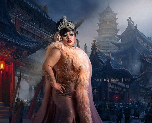 Her Imperial Highness La Marchesa de Vogùe Couture, Moni Moni Stat Stat Art By Ben Fink. Moni Moni Stat Stat