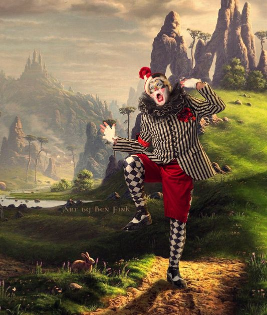 Art By Ben Fink for the project "Noble Deeds." Clown from the Coronation in Salt Lake City 2022