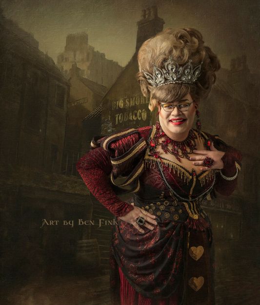 “The Empress of Laughter, Love, & Light, Empress IV of Washington, DC”. Art By Ben Fink, for the project Noble Deeds" "Muffy Blake Stephyns" 2022