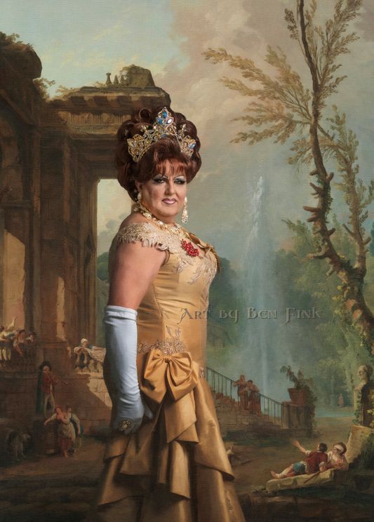 Empress 21 & 28 of Kentucky Queen Mother of Kentucky Golden Tsarina I of the America’s. Art by Ben Fink. Nicole Diamond