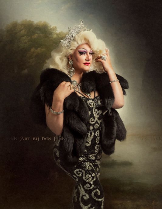 The Garnet Flamed, Spirit of the Phoenix, Absolute Empress 54 de San Francisco: Baby Shaques Munro. Art By Ben Fink, Book "Noble Deeds" Baby Shaques Munro