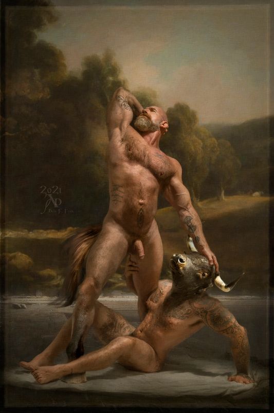 “There was talk of the Centaur being moved into the elephant cages to make room for a banjo-picking Minotaur. Surrendering his meager furnishings to a musical half man half bull was all bull.”  "Centaur and Minotaur"  2021