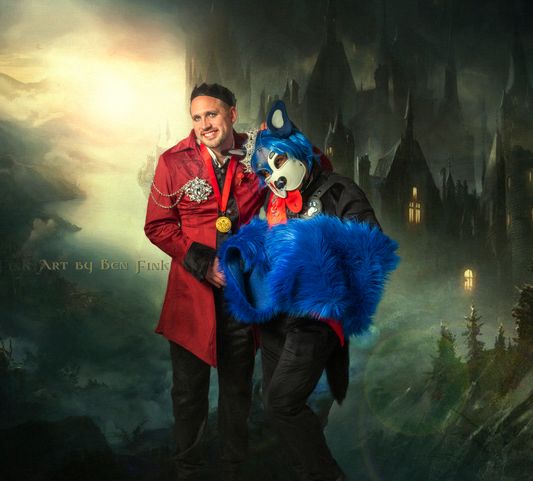 Seanny Drakon Phoenix, Reigning Royal Daddy of San Francisco. MX. Royal Gay Alameda 2021-2022 Ducal Court of Alameda contra costa county. The Court of Temptation, Inclusion, and Transformation. Art By Ben Fink, for the book "Noble Deeds" Seanny Drakon Phoenix and Polypeptide Chain