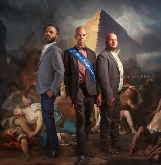 Center, Fantasia Saxton the reigning Miss Imperial Court Phoenix Pride. Left, Witha Romero & on the right Jono Luplow Jason Fantasia Saxton Parris