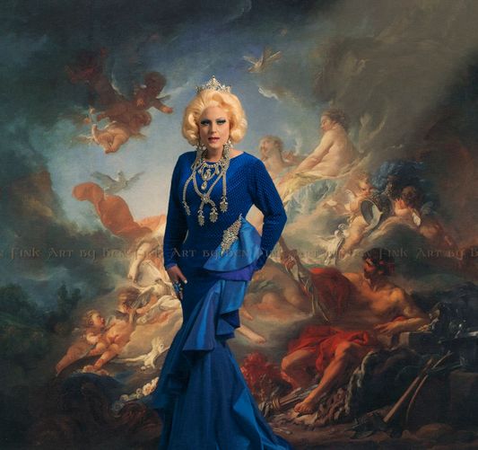 Absolute Empress XLIX de San Francisco, Misty Blue, Art by Ben Fink. The Glorious Misty Blue