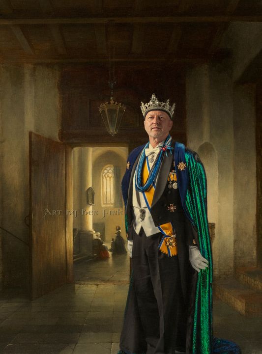 Prince for life with the Grand Ducal Council of SF and a Prince for life in The Imperial Court of San Francisco, Jouke Lanning. Art By Ben Fink. Jouke Lanning