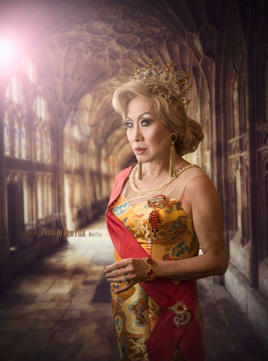 “Empress VII, The Celestial Dragon, New York, Coco LaChine” and now named The First in Line of Succession, Heir Queen Mother II. Art By Ben Fink. "Coco LaChine"