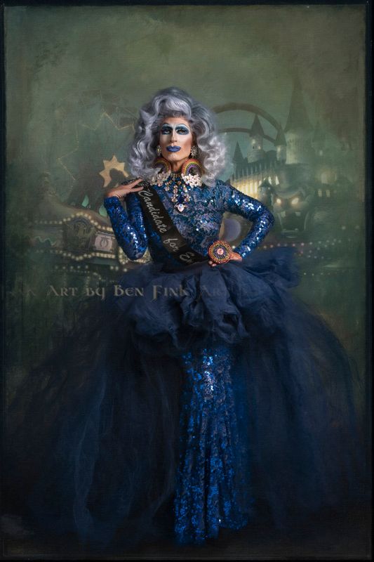 Lucinda Rear, Candidate for Long Beach Empress 51 2022, Art by Ben Fink. Lucinda Rear