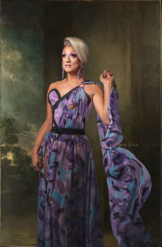 Princesa do Porto Allegre para toda a vida & Guardian to the Garnet Flamed Spirit of the Phoenix Empress, Paju Munro, Miss Gay California America 2013, And comtesse nicole de lancret. Art By Ben Fink, for the book "Noble Deeds" Paju Munro