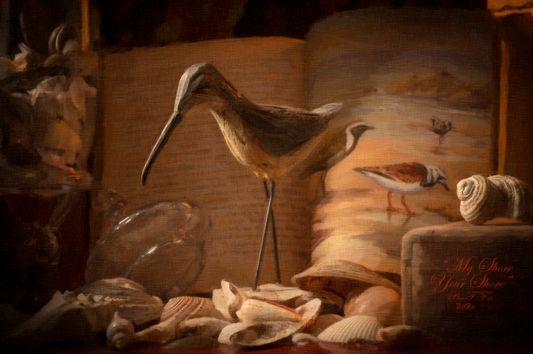 Limited Edition, Encaustic mixed-media, "My Shore Your Shore"