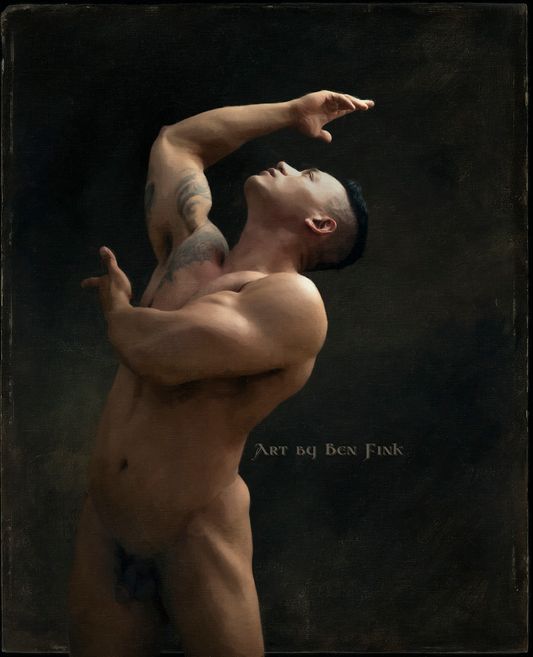 Every artist undresses his subject, whether human or still life. It is his business to find essences in surfaces, and what more attractive and challenging surface than the skin around a soul? (Richard Corliss) “Painted figure” 2022