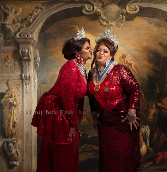 Sisters, Empress 4 Electra Redline and Queen Mother of All Indiana and  Roxy Redline Snap-Clemons D"VIlle ICP to Regin 3,4 and 6. Art by Ben Fink Two Sisters of the Court