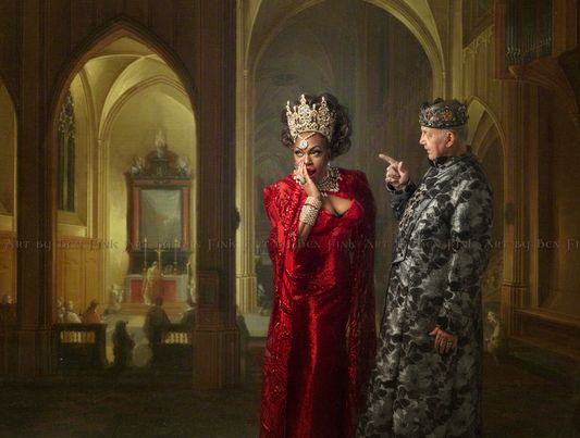 In San Francisco at the Imperial Court Coronation. T.M.I.S.M. Emperor XXV and XXX Sir Tree and Empress XXX and XXXV Sugar B Real, Art by Ben Fink. Emperor Sir Tree had some words for, Empress Sugar B Real