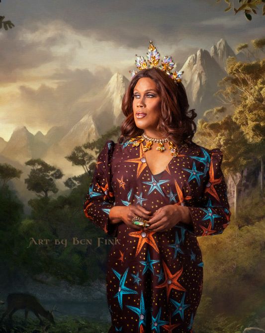 Her Most Imperial Sovereign Majesty  The Bronze Bombshell Feline Femme Fatale  The Goddess Of Gotham The True Kitty Kitty Empress The Perfection Of The Fountain  Imperial Granddaughter to Absolute Empress 1 of The Americas Jose The Widow Norton  Absolute Empress 3 and 8 of The Imperial Windy City Court of The Prairie State Empire  Alexandra St. James Art By Ben Fink for the project "Noble Deeds." Alexandra Gray