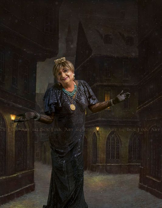 Absolute Empress XXVII de San Francisco, Queen Mother 1 of Las Vegas, Velveeta Mozzarella the G-R-A-T-E, Art By Ben Fink. Velveeta