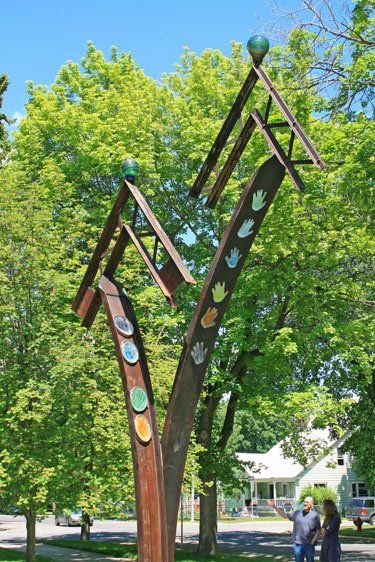 Infinity Bridge  20' x 12' x 4'  cast  & blown glass