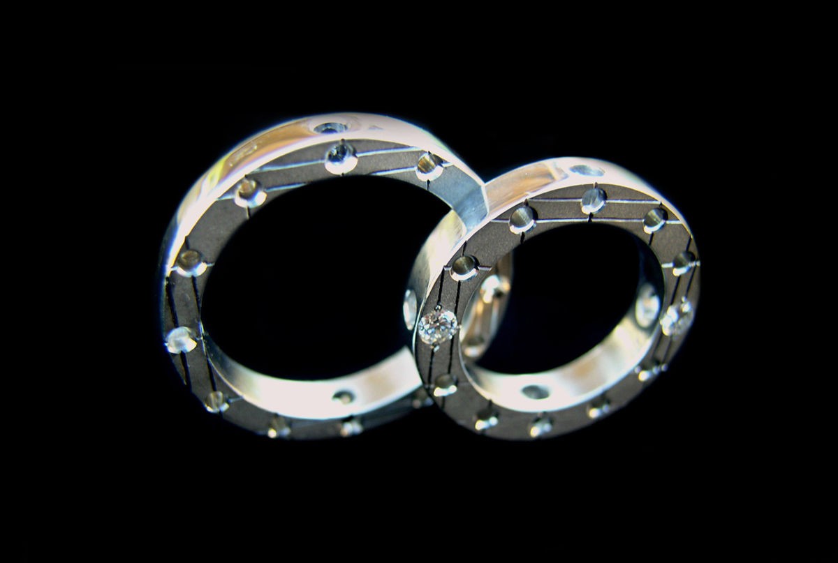 Wedding Set Stainless Steel and Dia.