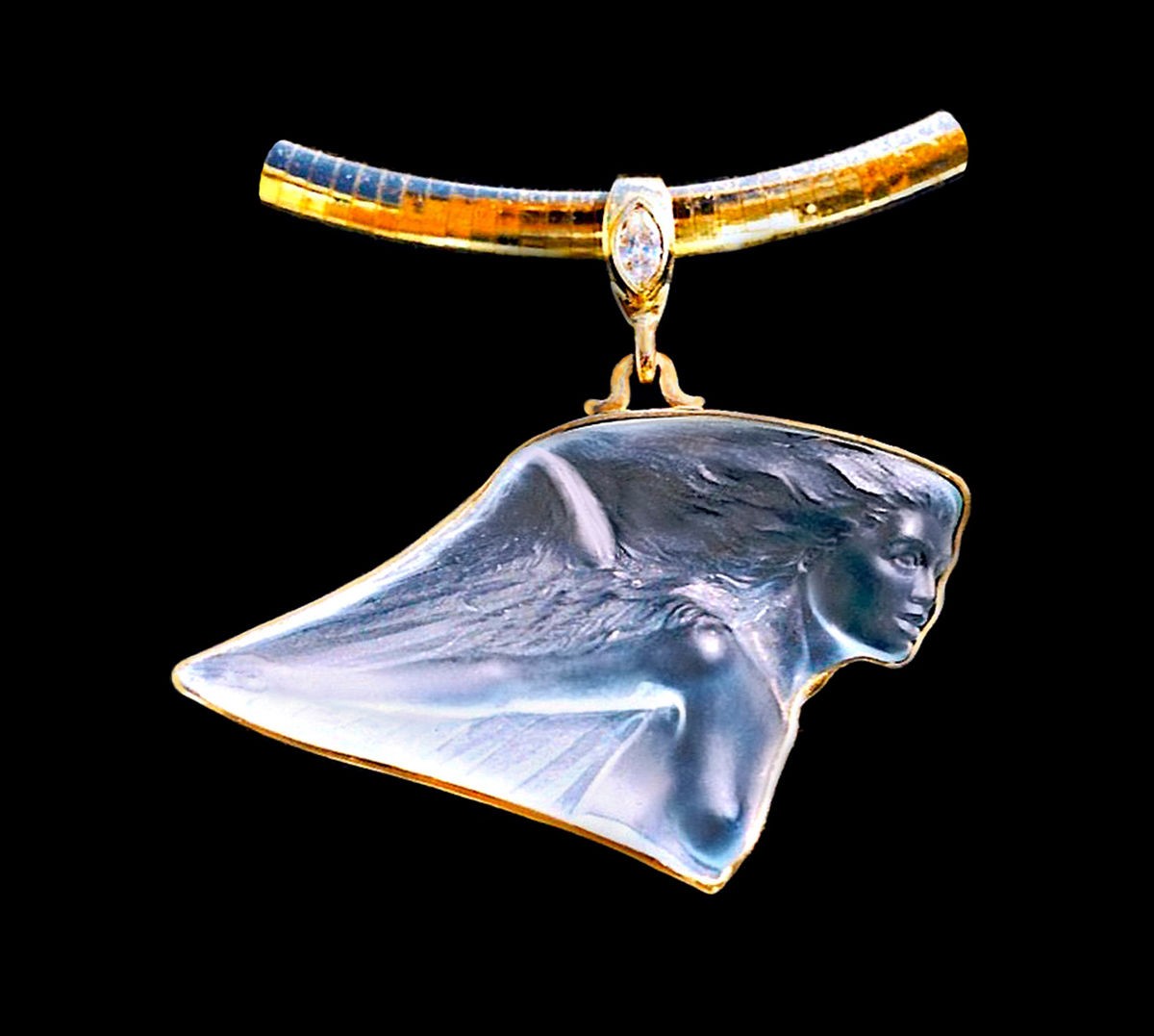 Topaz 37 ct. Angel Gem Sculpture Pendant