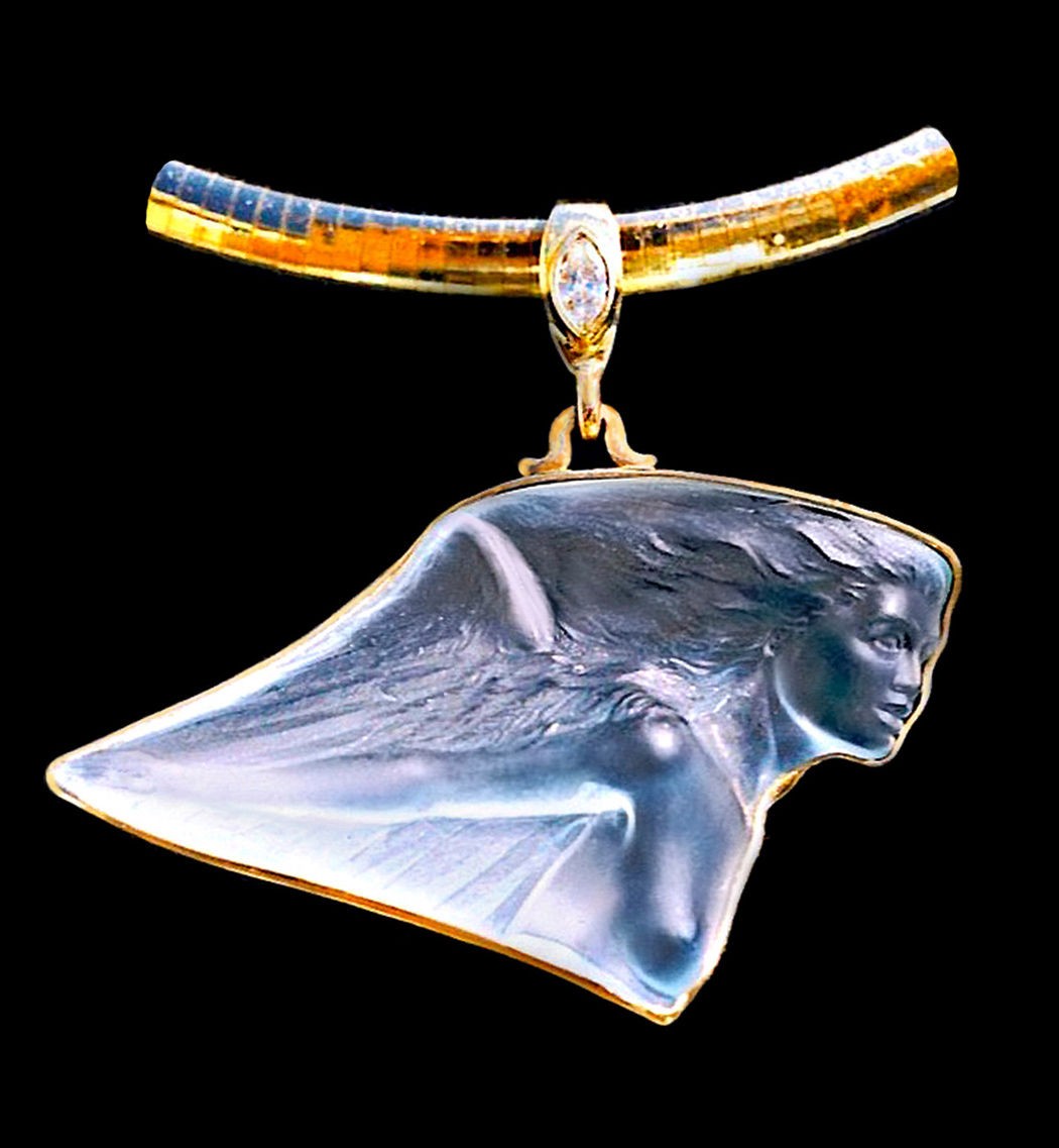 Topaz Angel Gem Sculpture Pendant