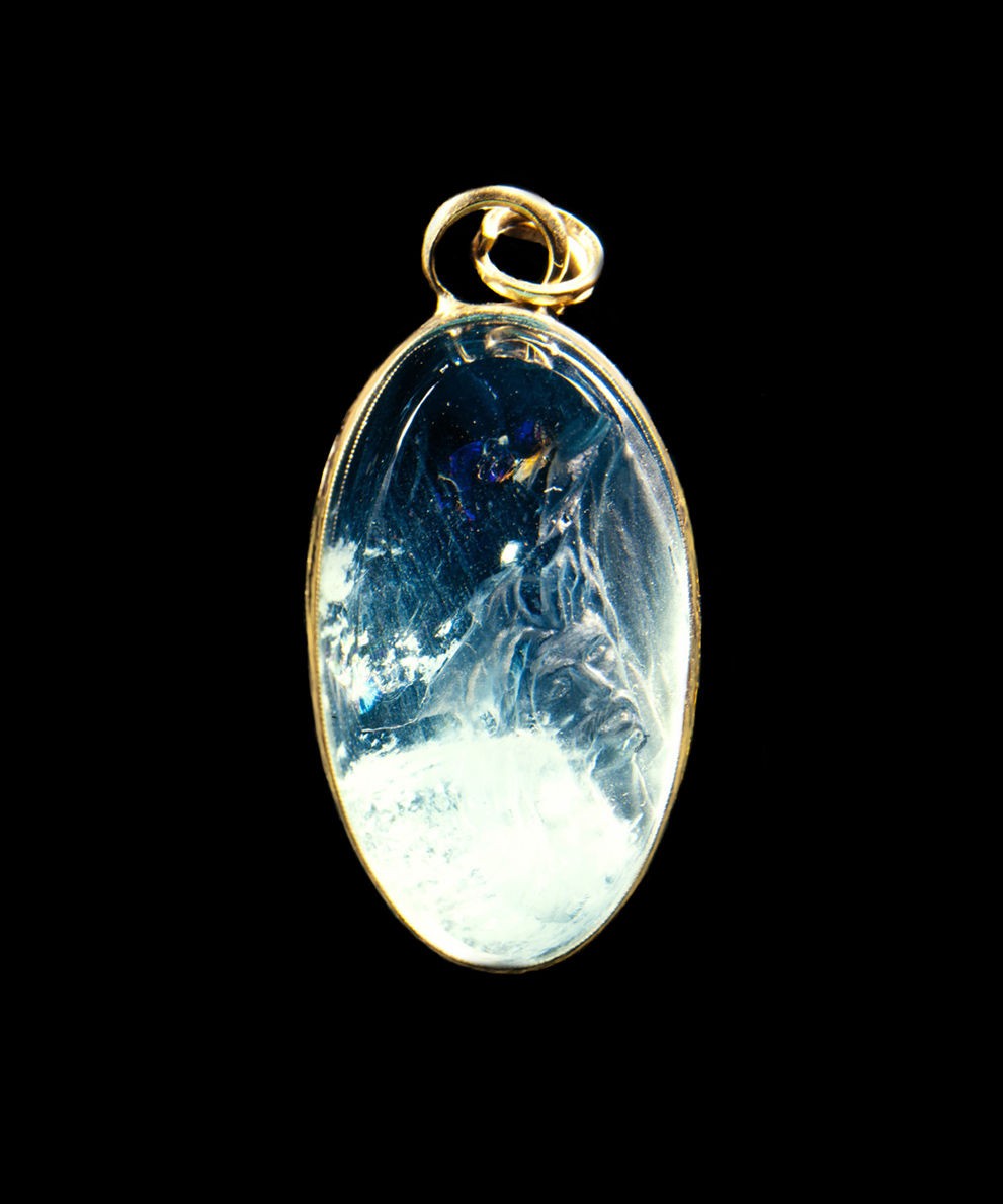 Aquamarine Gem Sculpture Swimmer 37 ct.