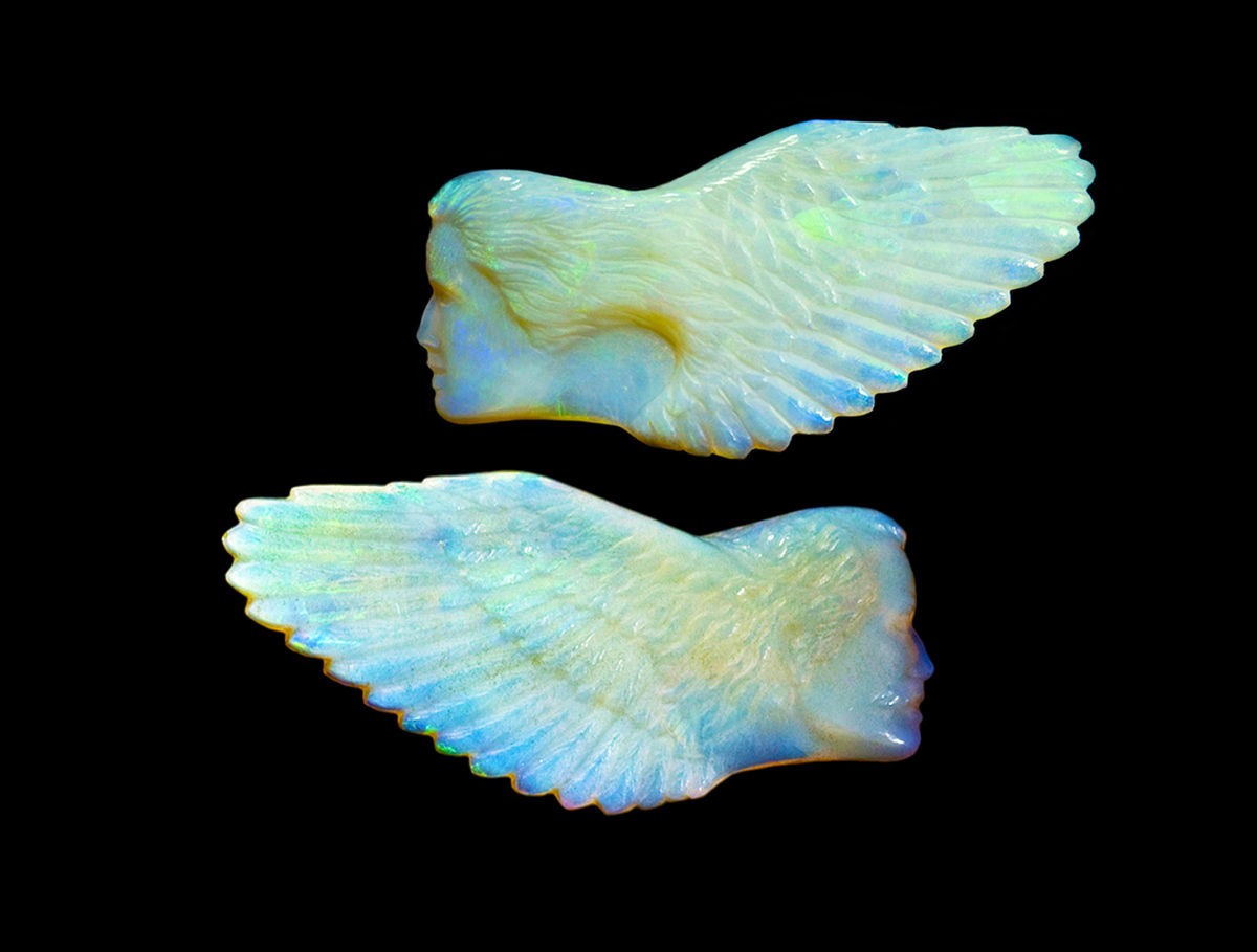 Australian Opal Gem Sculpture 27 ct. Lorie and me