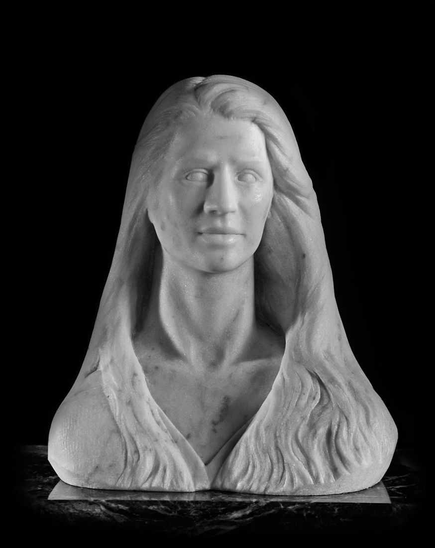 Lorie Portrait Bust in Carrara Marble