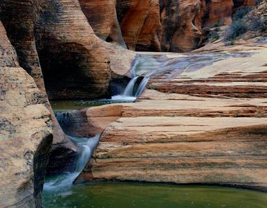 Cascade, Tributary To Clear Creek, Zion National Park, Utah