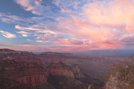 Clearing Sunset Near Vista Encontada, North Rim, Grand Canyon National Park, Arizona, copyright 2014 David Leland Hyde.