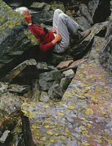 Ardis Hyde Asleep In The Rocks, Yolo National Park, British Columbia, Canada