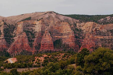 Diamond Mountain And Diamond Gulch Near Fish Hatchery, Dinosaur National Monument, Utah.
