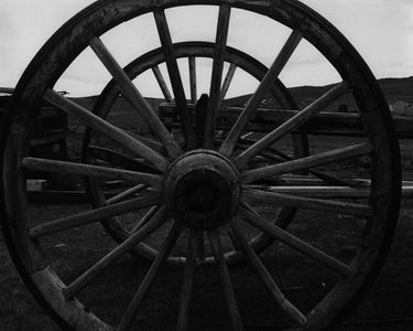 Wagon Wheels At Bodie State Historic Park, East Side Of Sierra Nevada, California.