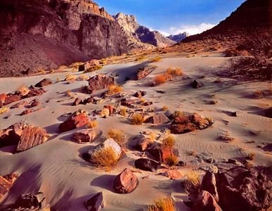 Red Canyon at Hance Rapid, Boulders in Dunes, Grand Canyon National Park, Arizona, 1964, First Published in "Time And The River Flowing: Grand Canyon" by Francois Leydet, in the Sierra Club Exhibit Format Series. The book that helped protect the Grand Cany