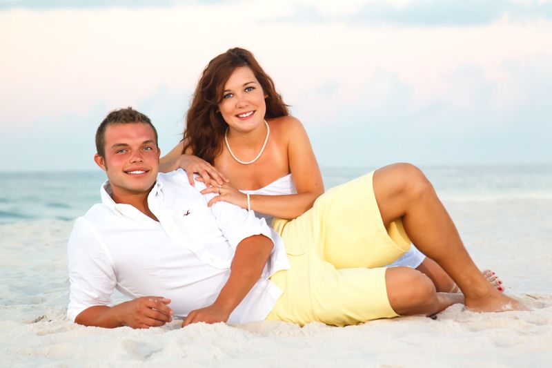 Engagement picture of a young couple