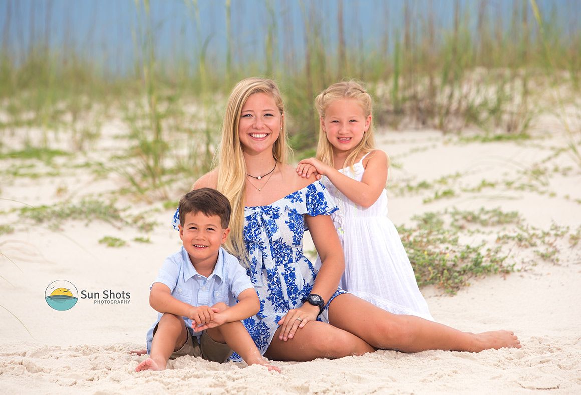 Gulf Shores professional portrait photographer on the beach
