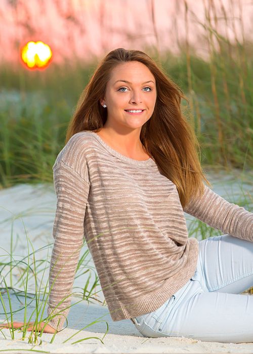 Senior portraits on the beach