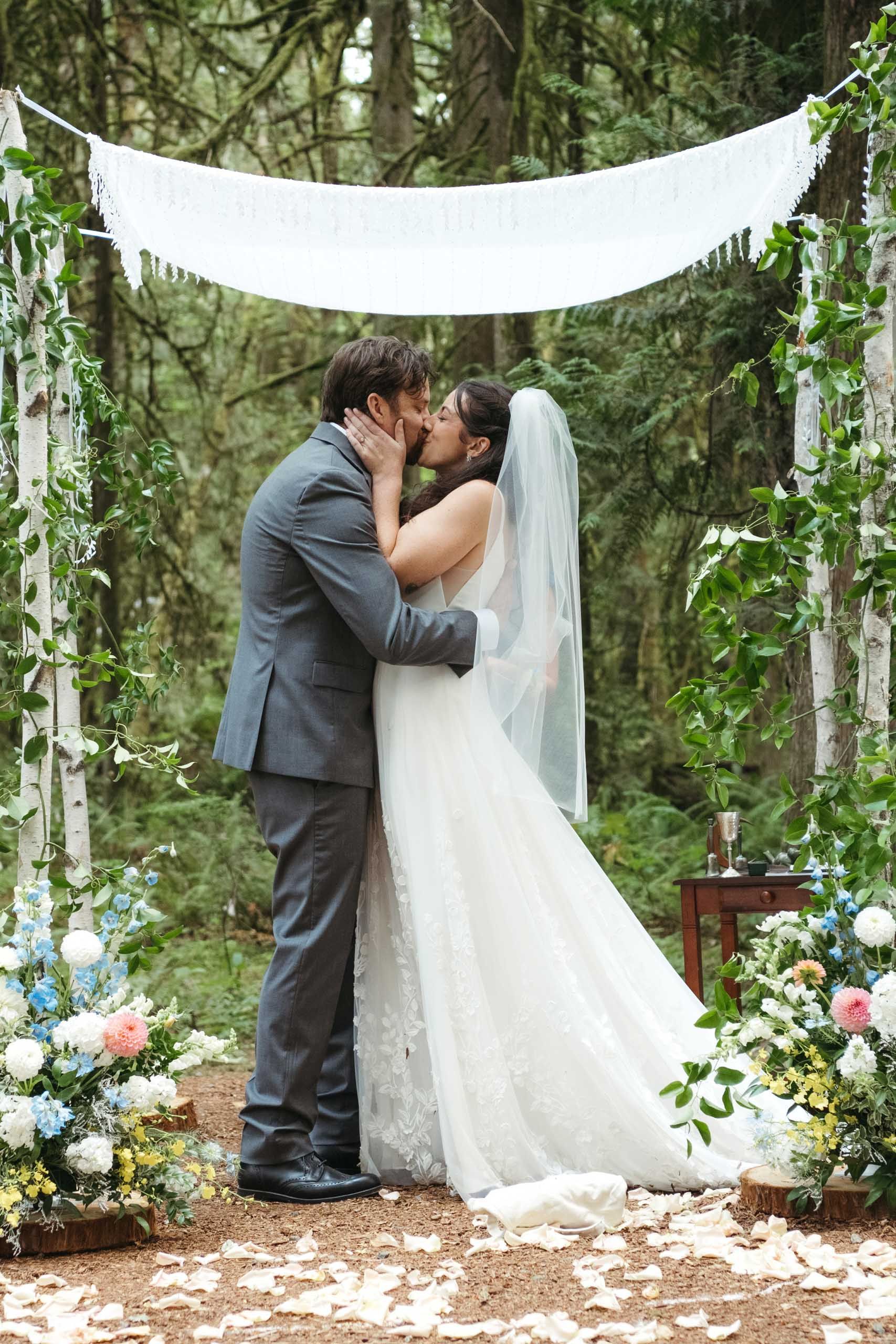 Forest wedding ceremony