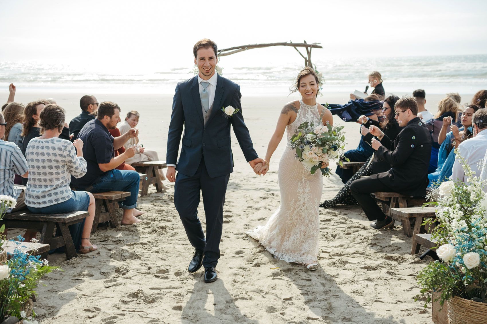 Cape Perpetua beach ceremony