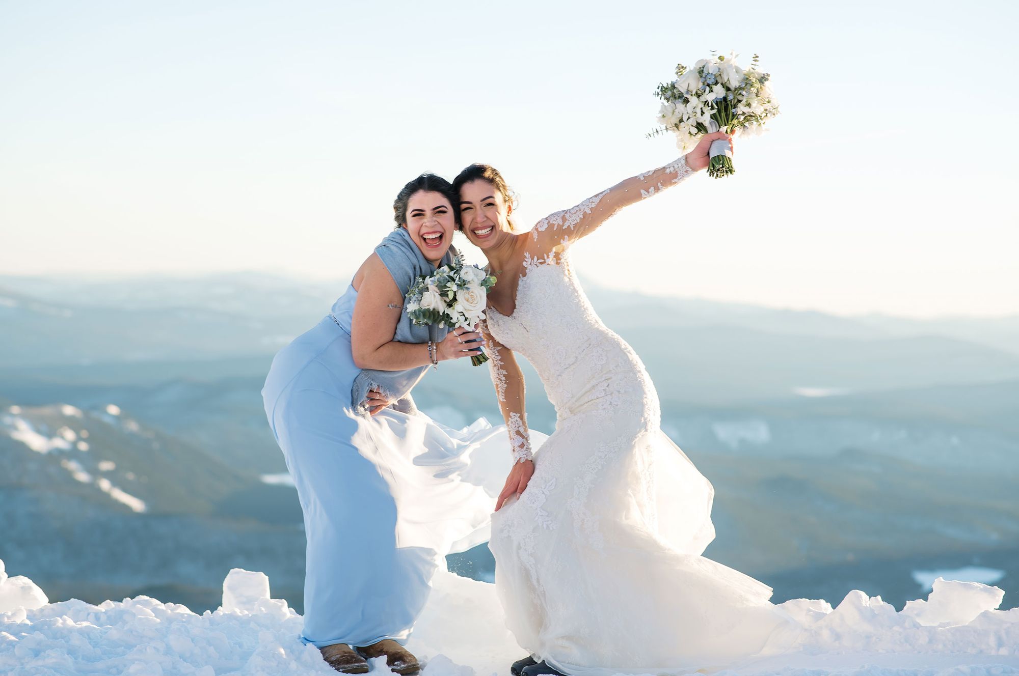 winter wedding portraits