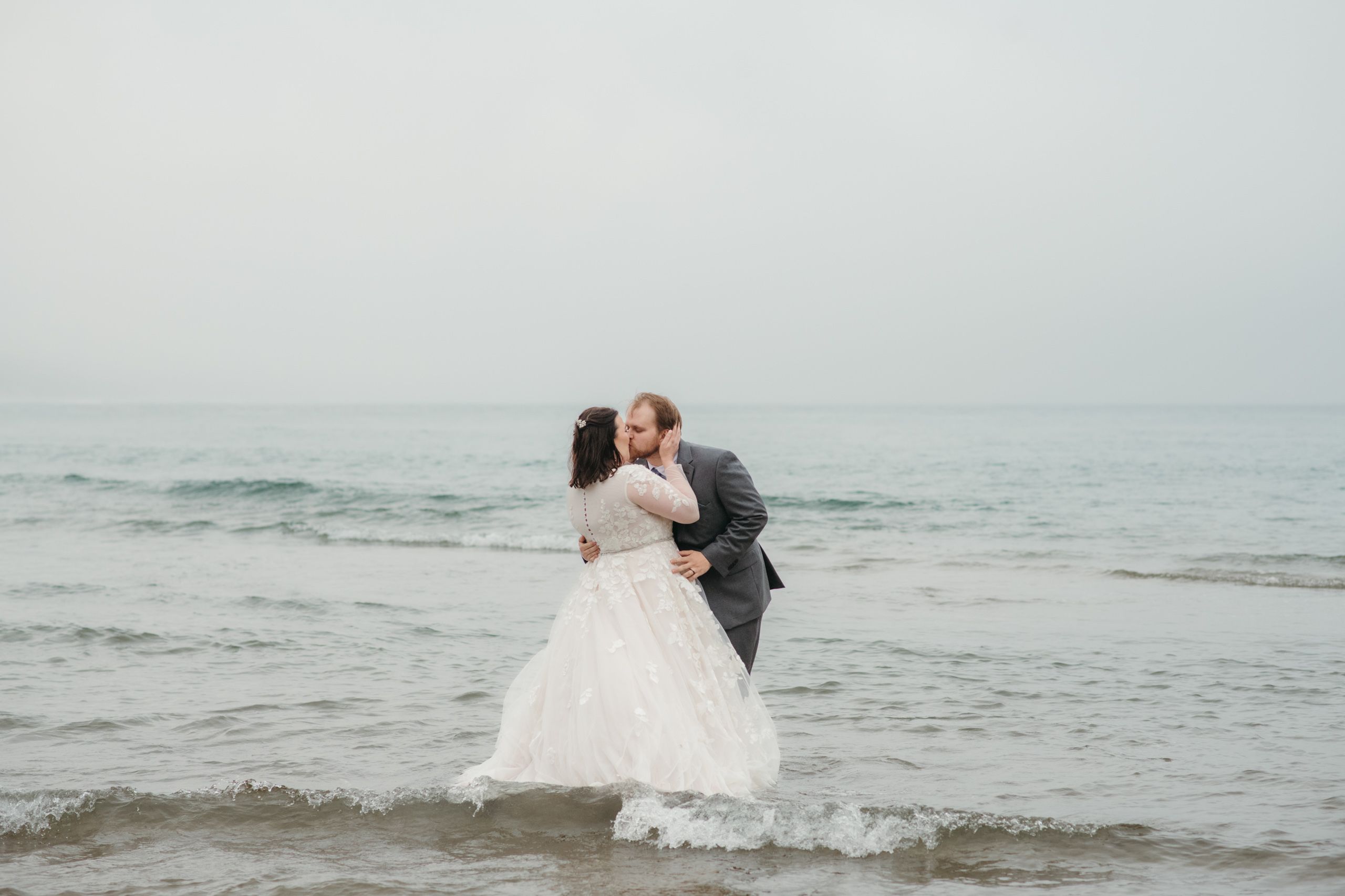 Beach bridal session at Oregon Coast