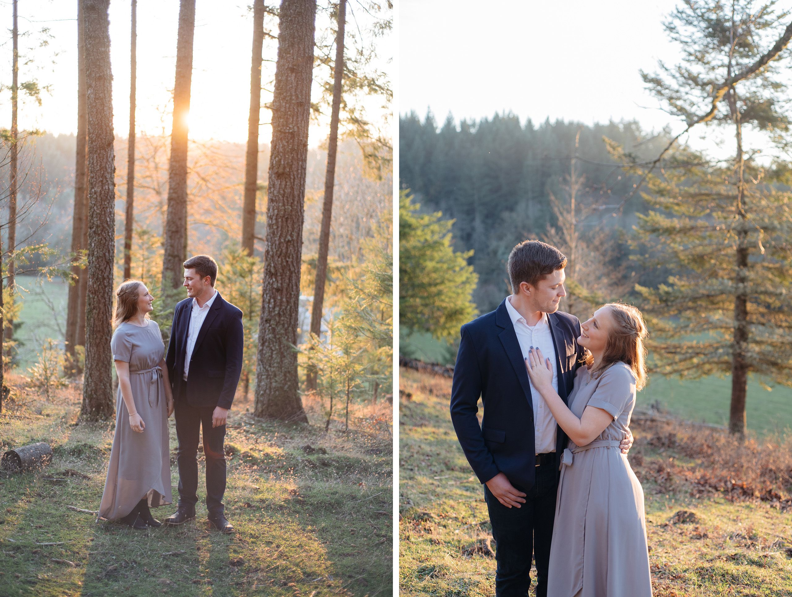 Winter engagement photos in Oregon