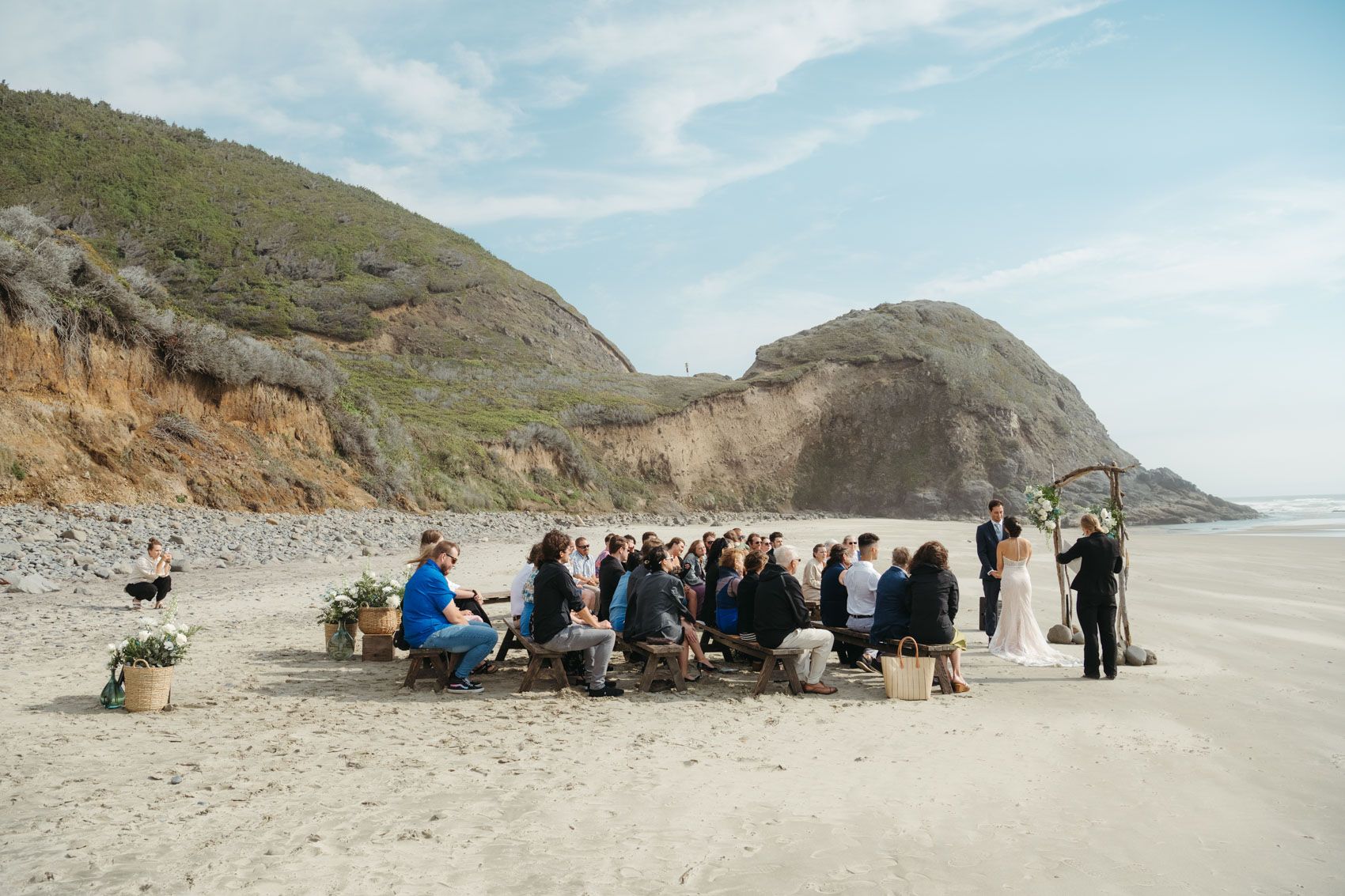 Oregon coast beach ceremony