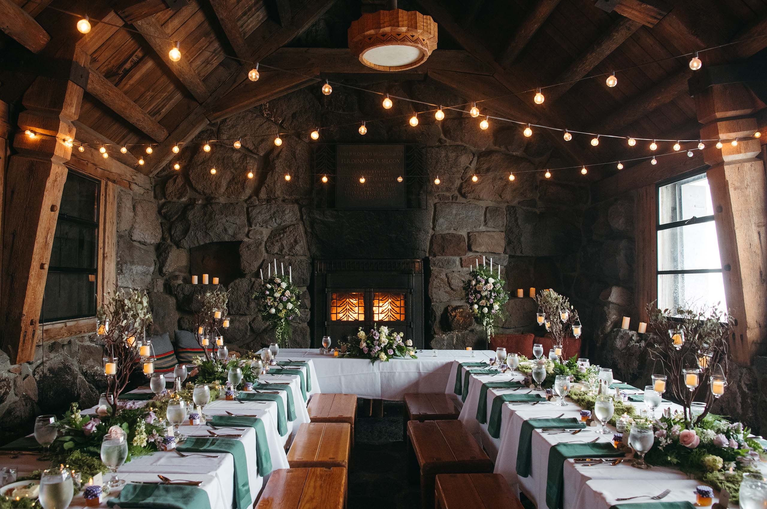 Timberline Lodge wedding reception