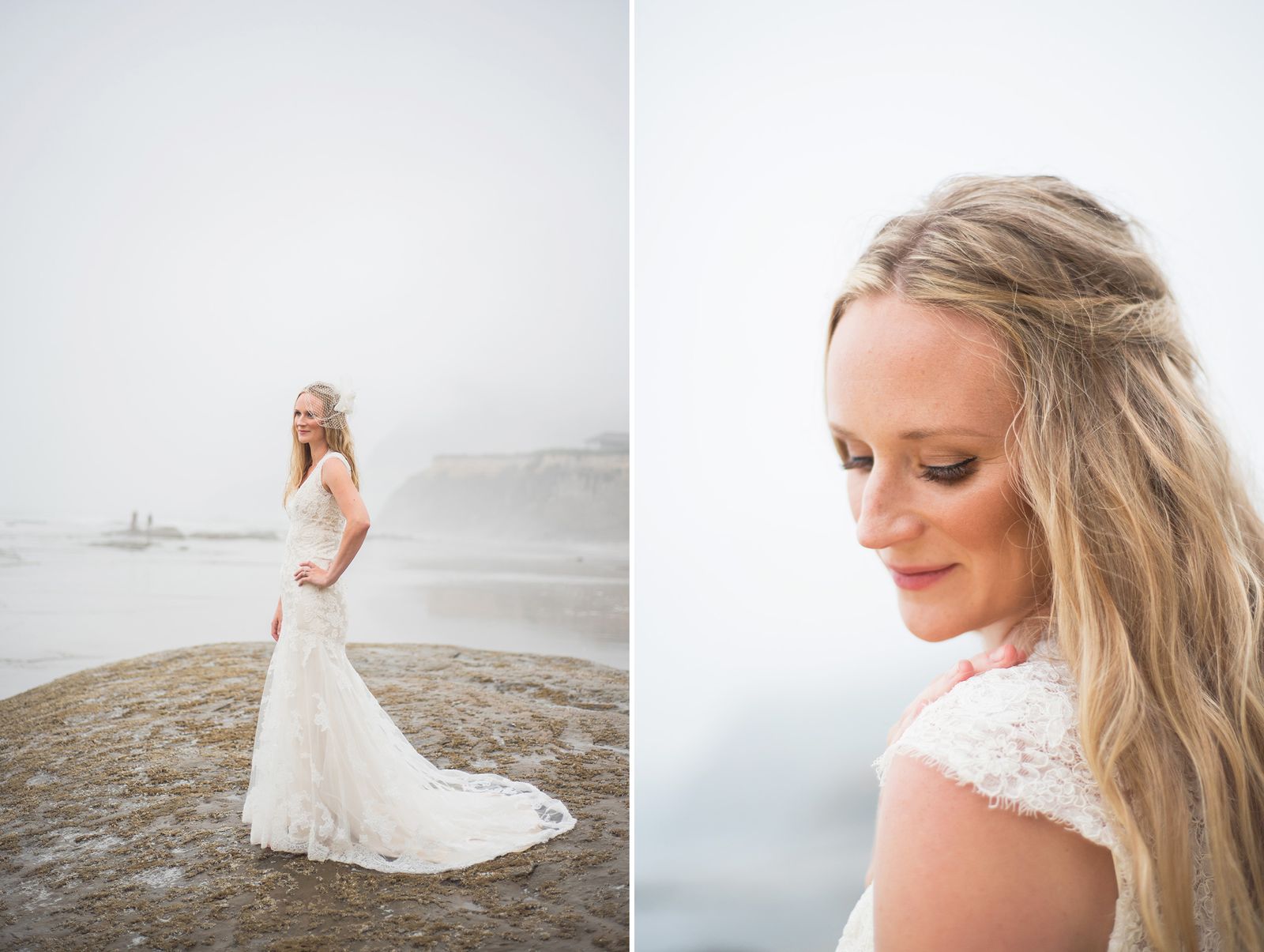 Oregon Coast bridal photo shoot