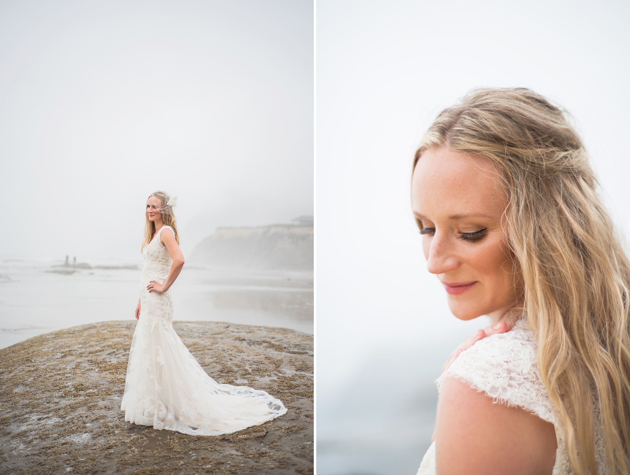 Oregon Coast bridal photo shoot