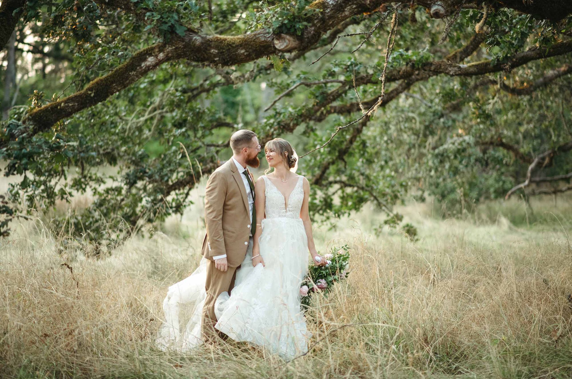 Wedding portraits at Mount Pisgah Mount Pisgah Arboretum wedding